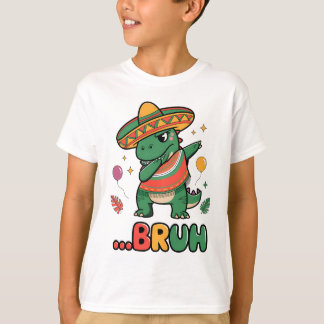 Funny Cinco de Mayo T-Rext Dabbing Fiesta  T-Shirt