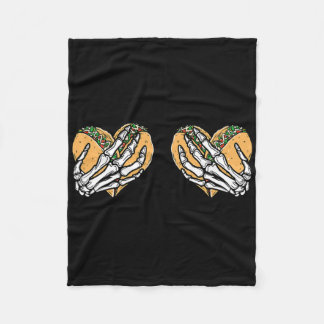 Funny Cinco De Mayo Taco Breast Skull Hands  Fleece Blanket