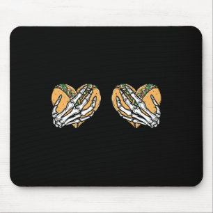 Funny Cinco De Mayo Taco Breast Skull Hands Mouse Pad