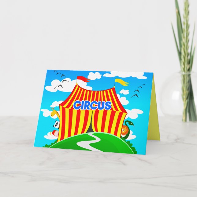 Funny circus, greeting card (Front)