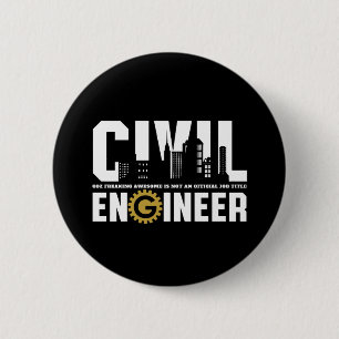 Funny Civil Engineer Civil Engineering Student 6 Cm Round Badge