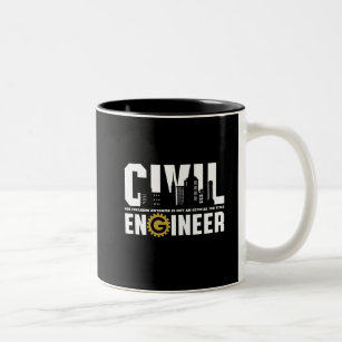 Funny Civil Engineer Civil Engineering Student Two-Tone Coffee Mug