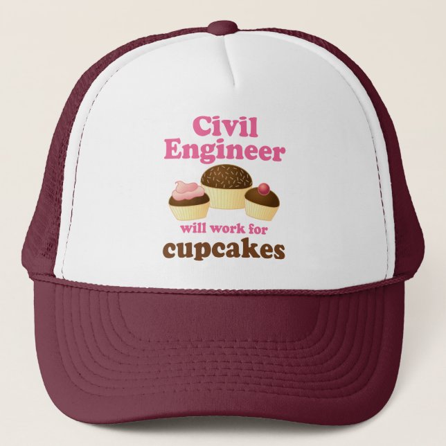 Funny Civil Engineer Trucker Hat (Front)