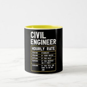 Funny Civil Engineer Two-Tone Coffee Mug