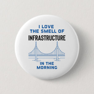 Funny Civil Engineering Bridge Engineer 6 Cm Round Badge