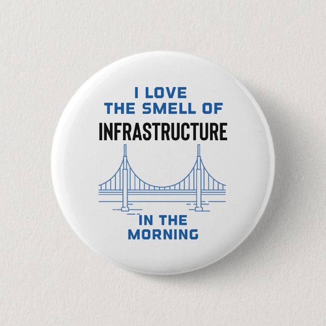 Funny Civil Engineering Bridge Engineer 6 Cm Round Badge (Front)