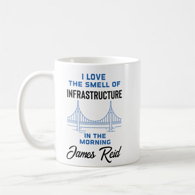 Funny Civil Engineering Bridge Engineer Coffee Mug (Left)