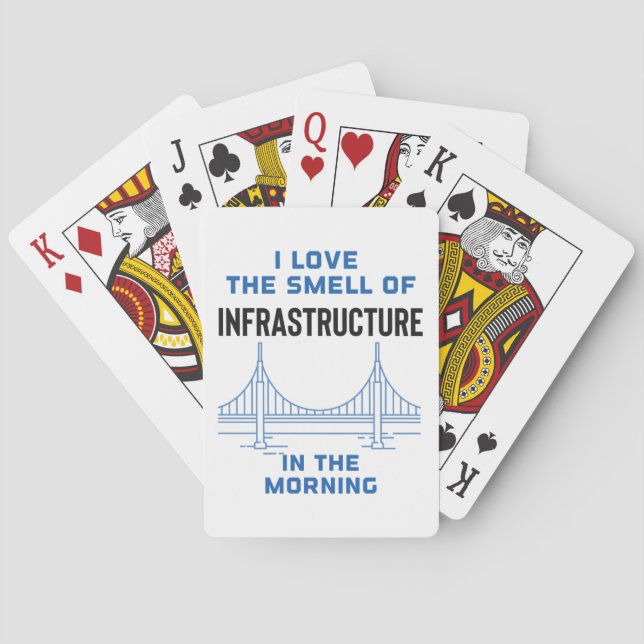 Funny Civil Engineering Bridge Engineer Playing Cards (Back)