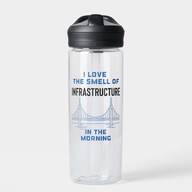 Funny Civil Engineering Bridge Engineer Water Bottle (Front)