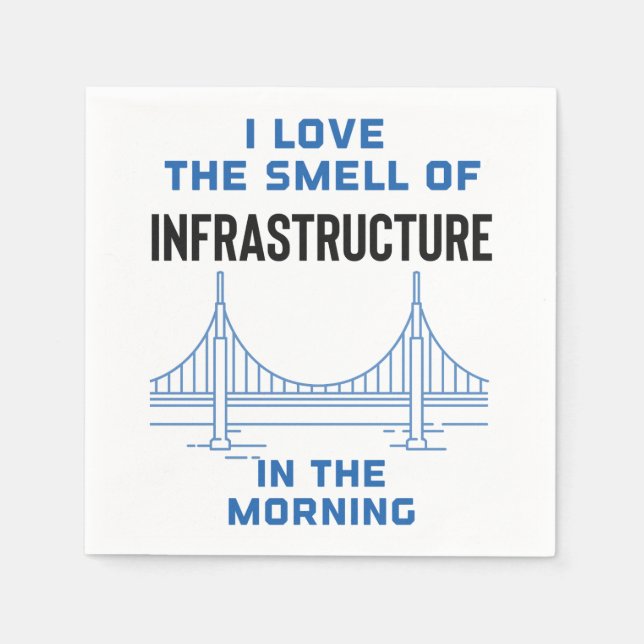Funny Civil Engineering Graduation Party Napkin (Front)