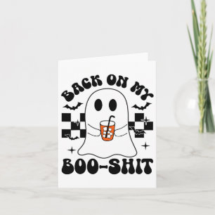 Funny Ck On My Boo- Cute Ghost Halloween Spooky Se Card