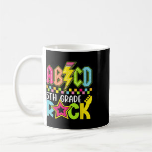 Funny Ck To School Lightning Bolt 5th Grade Rock K Coffee Mug