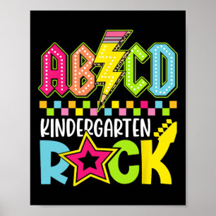 Funny Ck To School Lightning Bolt Kindergarten Roc Poster
