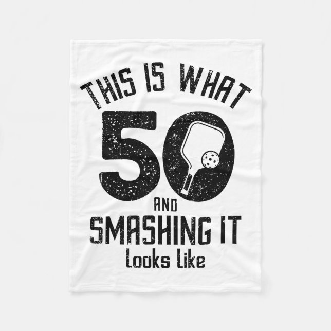 Funny Ckleball 50th Birthday 50 Years Old Love Ckl Fleece Blanket (Front)