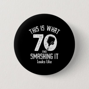 Funny Ckleball 70th Birthday 70 Years Old Love Ckl 6 Cm Round Badge