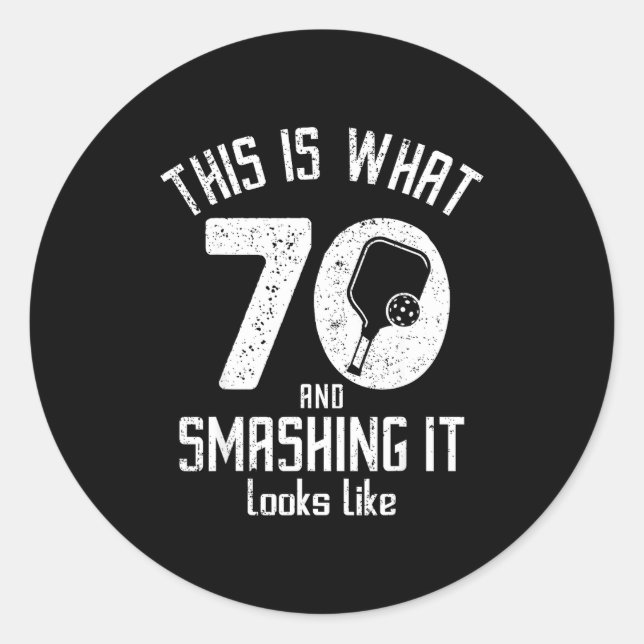 Funny Ckleball 70th Birthday 70 Years Old Love Ckl Classic Round Sticker (Front)