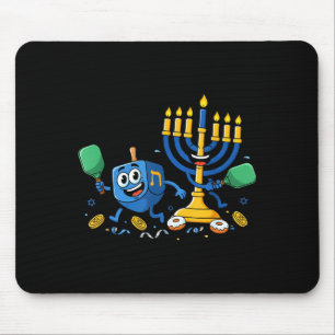 Funny Ckleball Dreidel Menorah Hanukkah Kids Women Mouse Pad