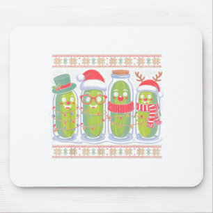 Funny Ckles Christmas Lights Santa Hat Xmas Ugly S Mouse Pad