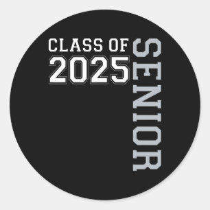 Funny Cl Of 2025 Seniors 2025 Graduate College Gra Classic Round Sticker