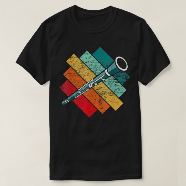 Funny Clarinet Music Instrument  T-Shirt (Design Front)
