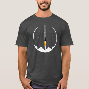 Funny Clarinet Rocket Concert Band Marching Band v T-Shirt
