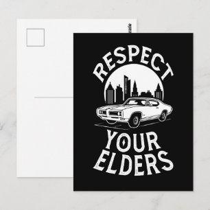 Funny Classic Car Quote Postcard