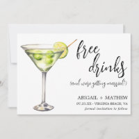 Funny Classic Martini Cocktail Photo Wedding