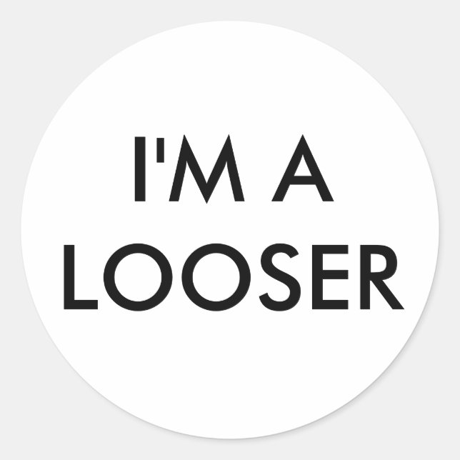 FUNNY CLASSIC ROUND STICKER (Front)