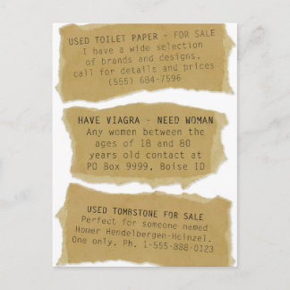 Funny Classifieds 8 Pk. Postcards