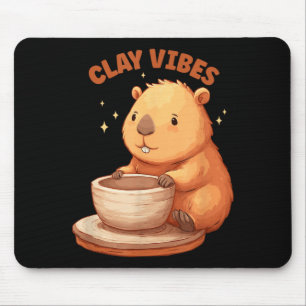Funny Clay Vibes Costume for Potter and Capybara Mouse Pad