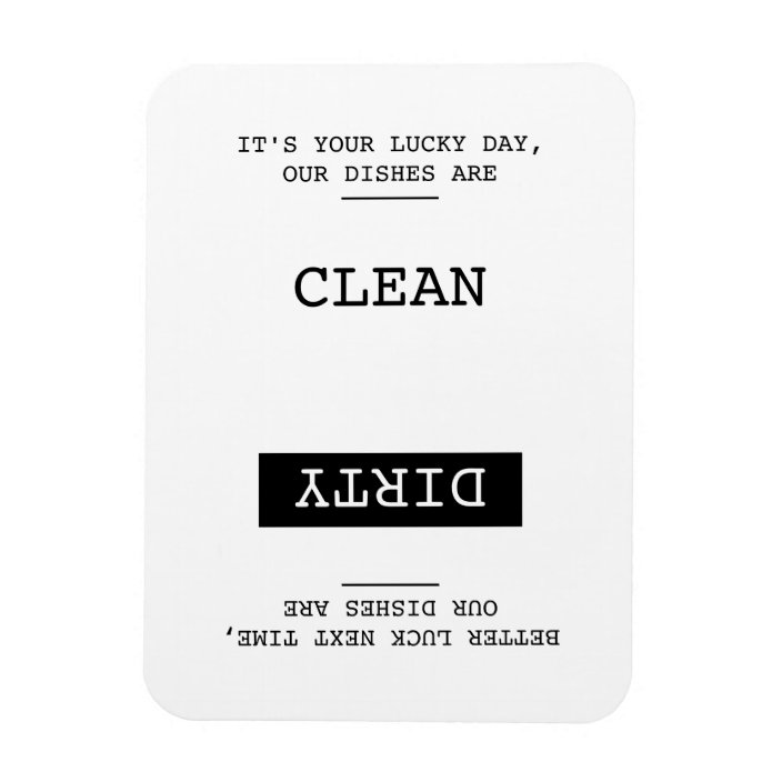 Funny Clean Dirty reversible Dishwasher Sign Magnet | Zazzle.com.au