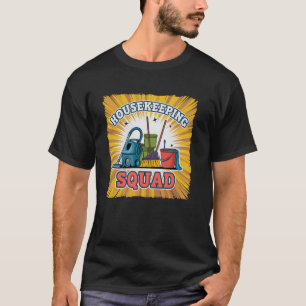 Funny Cleaning HOUSEKEEPING SQUAD Dusting Clean Mo T-Shirt