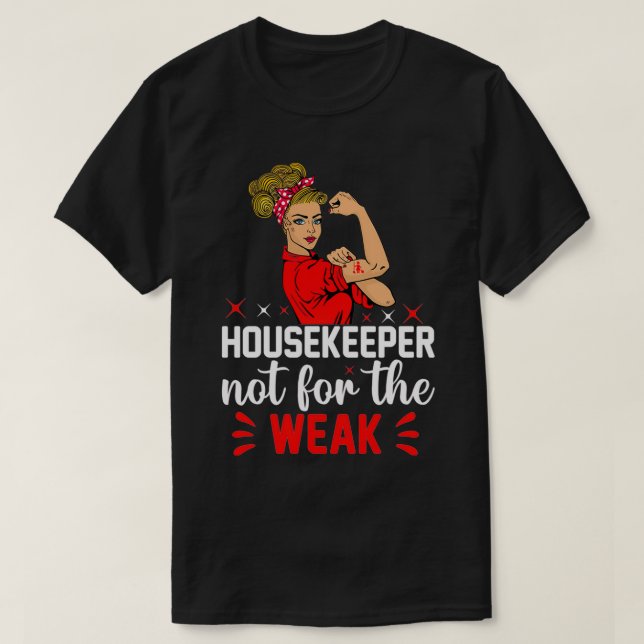 Funny Cleaning Lover Cleaning Lady Housekeeping Ho T-Shirt (Design Front)