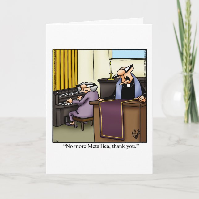Funny Clergy Appreciation Weekend Greeting Card (Front)