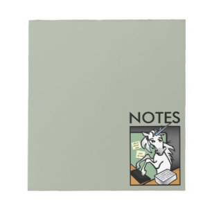 FUNNY CLERICAL RECEPTIONIST UNICORN NOTEPAD