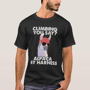 Funny Climbing Alpaca My Harness Rock Climber Vint T-Shirt
