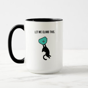 Funny Climbing Cat Catches Climbing Hold Mug