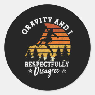 Funny Climbing Lover Graphic For Women And Men Cli Classic Round Sticker