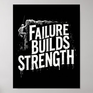 Funny Climbing Quote Gift Strength Poster