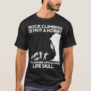 Funny Climbing Zombie Escape Rock Climber T-Shirt