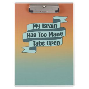 Funny Clipboard Overthinking Office Supplies