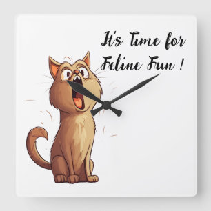 Funny Clock For Cat Lovers 