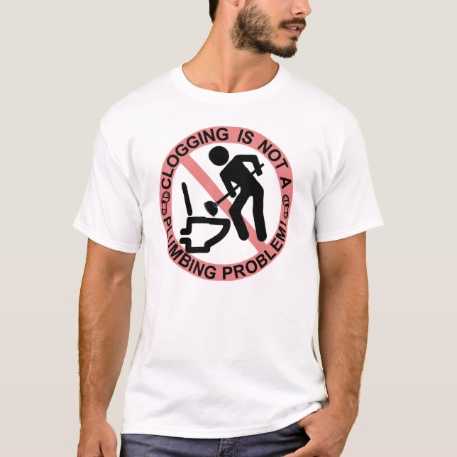 Funny Clogger Clogging Dance Stick Figure T-Shirt (Front)