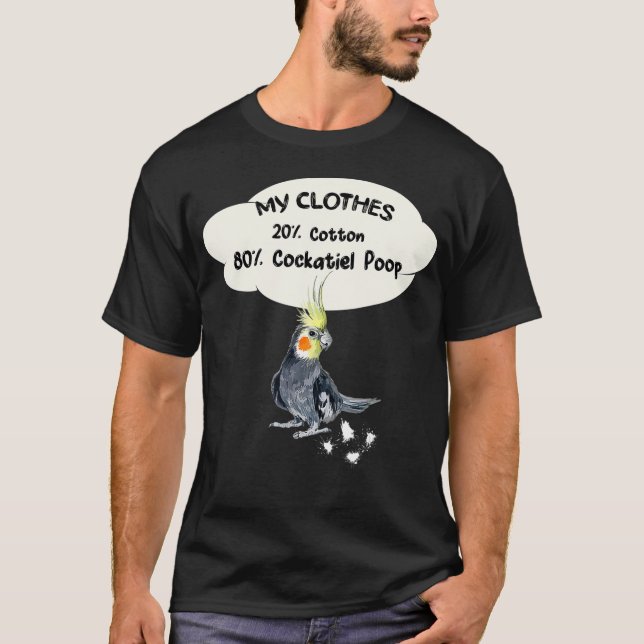 Funny Clothes Of Cockatiel Parrot Bird T-Shirt (Front)