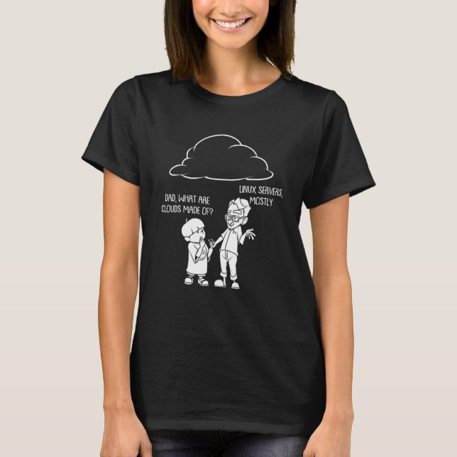 Funny Cloud Gift For Computer Programmers Software T-Shirt (Front)