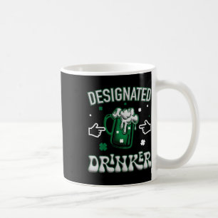 Funny Clover Irish Designated Drinker St. Patty Ce Coffee Mug