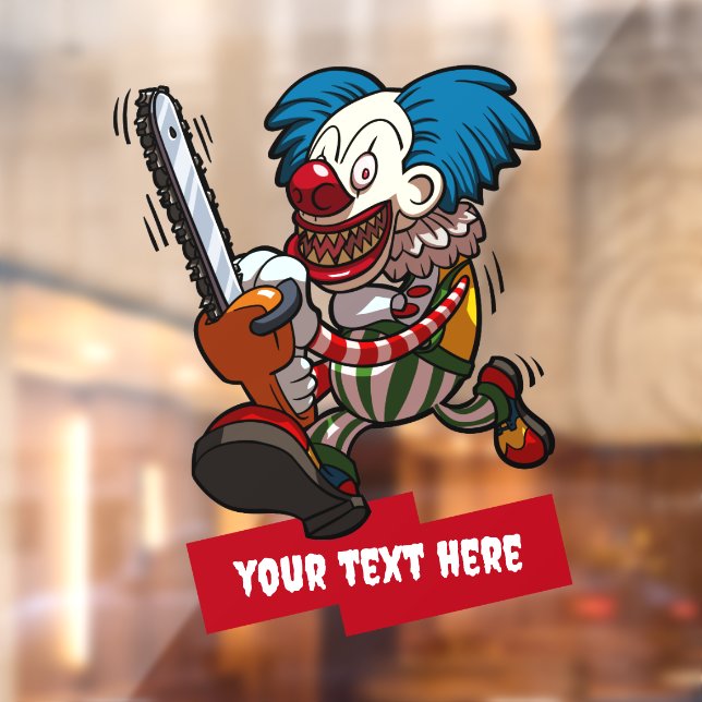 Funny Clown Add Your Text Halloween Horror Cartoon (Sheet 2)