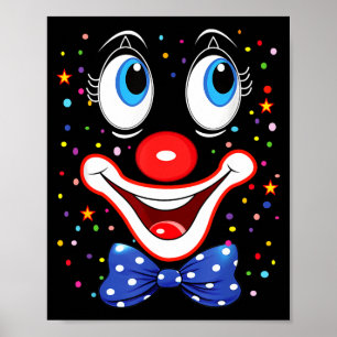 Funny clown costumes for children carnival costume poster