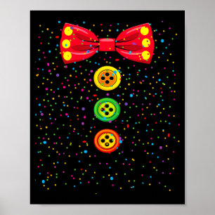 Funny clown costumes for children carnival costume poster