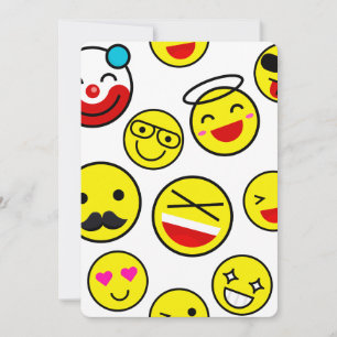 funny clown emojis invitation